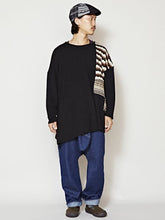 パッチワークMEN'Sニットソートップス