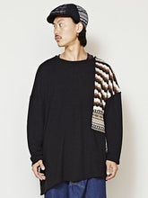 パッチワークMEN'Sニットソートップス