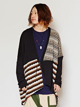 パッチワークニットソーMEN'Sカーディガン