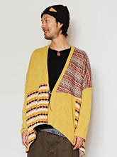 パッチワークニットソーMEN'Sカーディガン