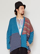 パッチワークニットソーMEN'Sカーディガン