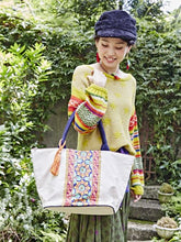 フラワープリントフリンジトートバッグ