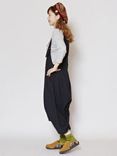 yul プレーンコットンサルエルパンツサロペット