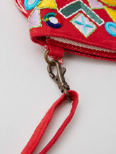 ストライプ織り＆ミラー刺繍ショルダーバッグ ポシェット