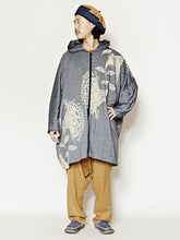 エスニックフラワーMEN'Sフードカーディガン