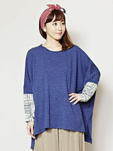 yul ジャガードパッチワークビッグシルエットトップス