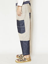 ヒッコリーパッチワークMEN'Sサルエルパンツ
