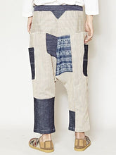 ヒッコリーパッチワークMEN'Sサルエルパンツ