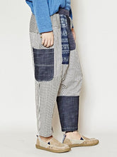 ヒッコリーパッチワークMEN'Sサルエルパンツ