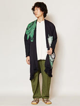 yul トライバルフラワーMEN'Sフリンジカーディガン