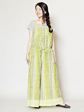 yul 綿麻ボタニカルフラワーサロペット