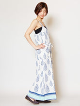 yul 綿麻ボタニカルフラワーサロペット