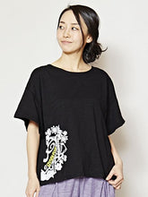 フォークロアプリント スラブジャージＴシャツ
