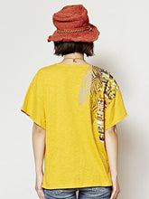 フォークロアプリント スラブジャージＴシャツ