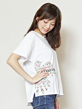 フォークロアプリント スラブジャージＴシャツ