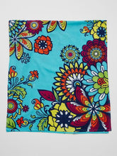 UVカット加工フード付きストール ヒッピーフラワー