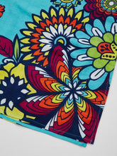 UVカット加工フード付きストール ヒッピーフラワー