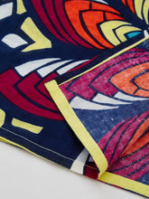 UVカット加工フード付きストール ヒッピーフラワー