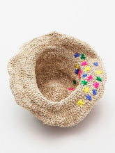 花刺繍ヘンプコットンハット