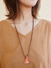 HAND MADE ガラス細工 トライアングルネックレス