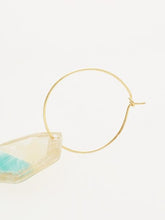 アクリルウッドフープピアス