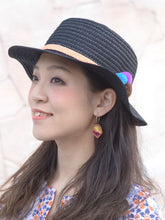 アクリルウッドフープピアス