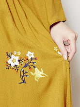 yul 花刺繍ロングカーディガン ガウン