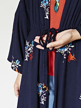 yul 花刺繍ロングカーディガン ガウン