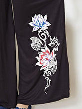 yul ロータスプリント ジャージワイドパンツ