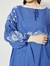 yul インド綿フラワー刺繍トップス