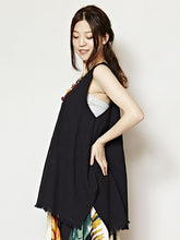 yul 無地コットンフリンジタンクトップ
