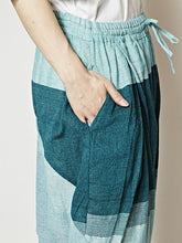 yul ボーダー織りサルエルパンツ